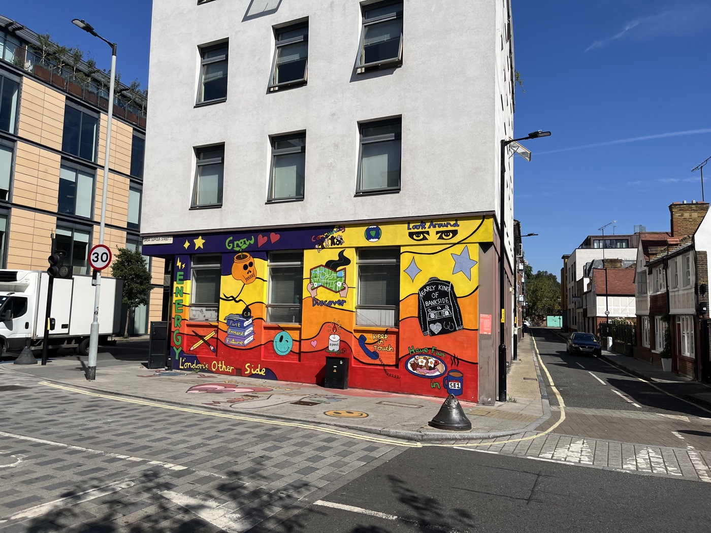 Street art in the Southwark and Bankside neighbourhood near the office